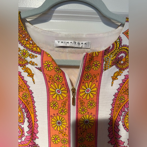 Trina Turk Arboretum Dress Cotton, California Arboretum Paisley size 6 - Picture 4 of 10